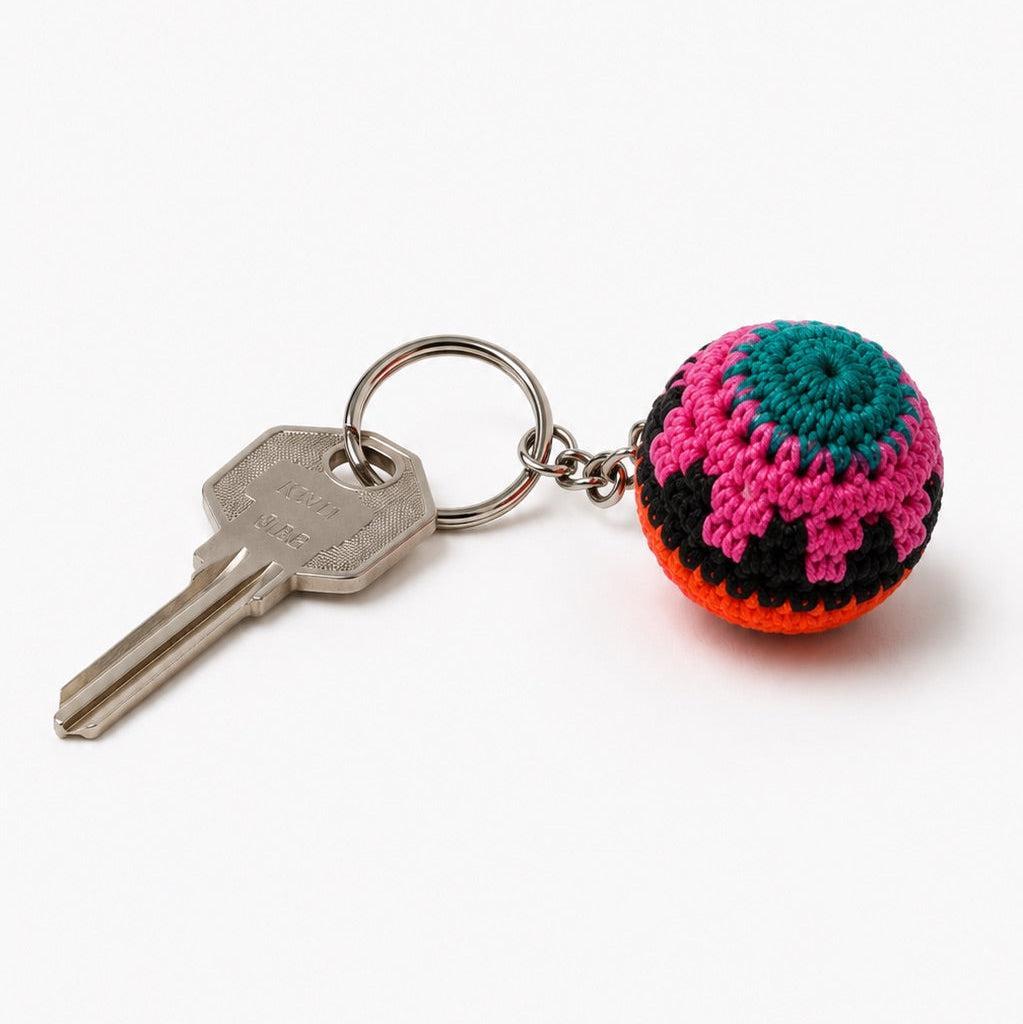 Mini Hacky Sack Handmade Footbag Knit Crochet Keychain – Guatemala