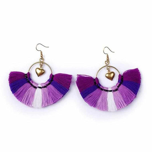 Half Moon Charmed Earrings - Thailand