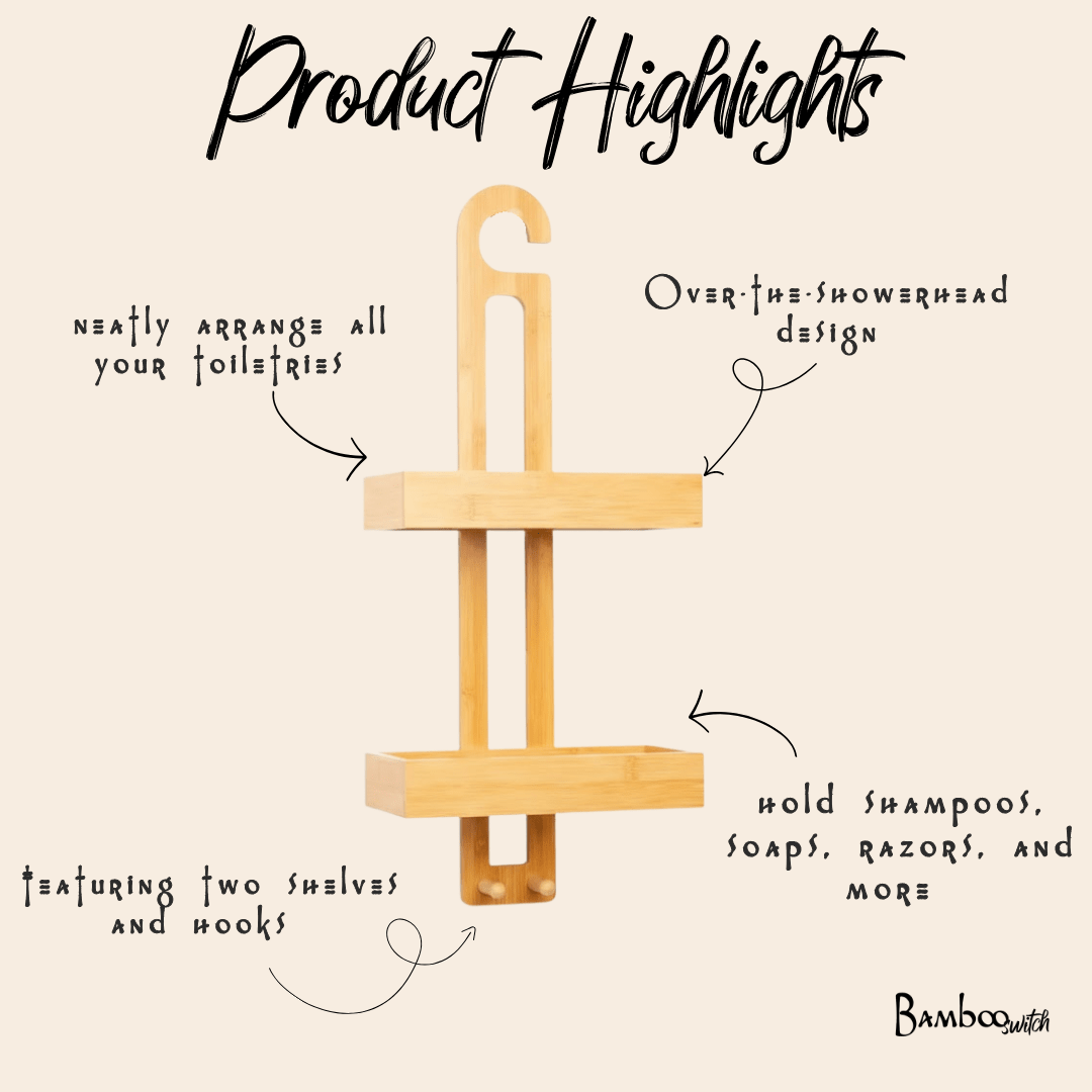 Hanging Bamboo Shower Caddy