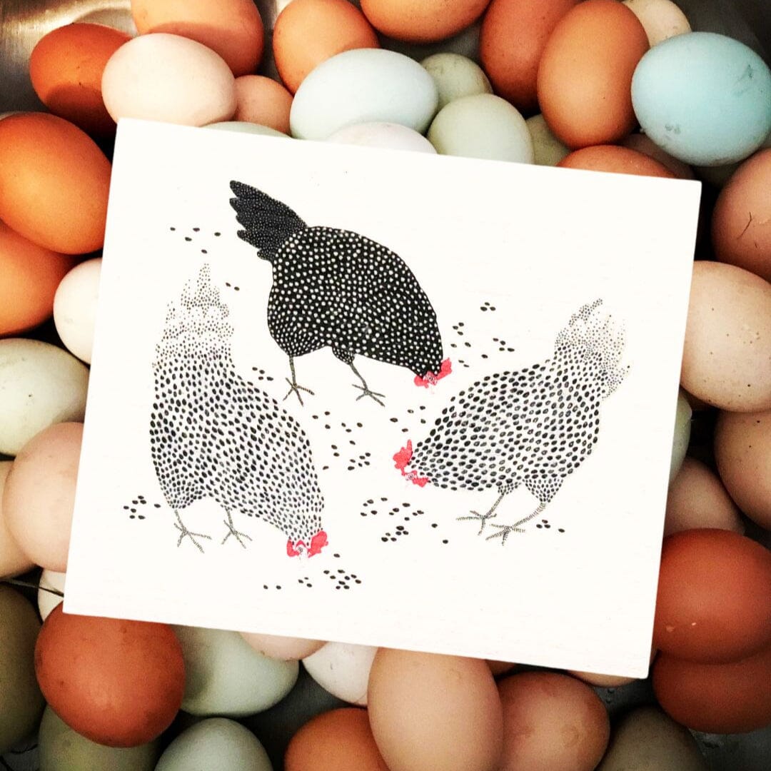 Happy Chickens Swedish Dishcloth - Osadia Concept Store