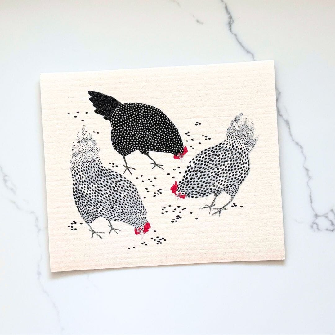 Happy Chickens Swedish Dishcloth - Osadia Concept Store