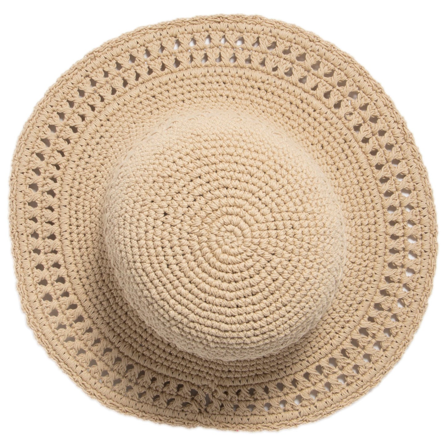 Women's Cotton Crochet Hat With A Large Brim