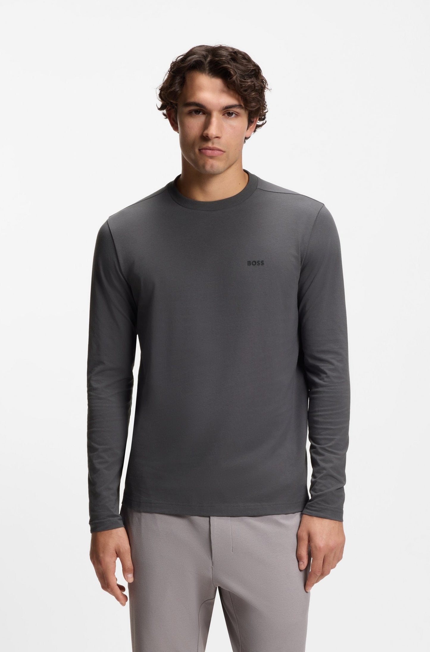 Boss Green Long Tee - Grey