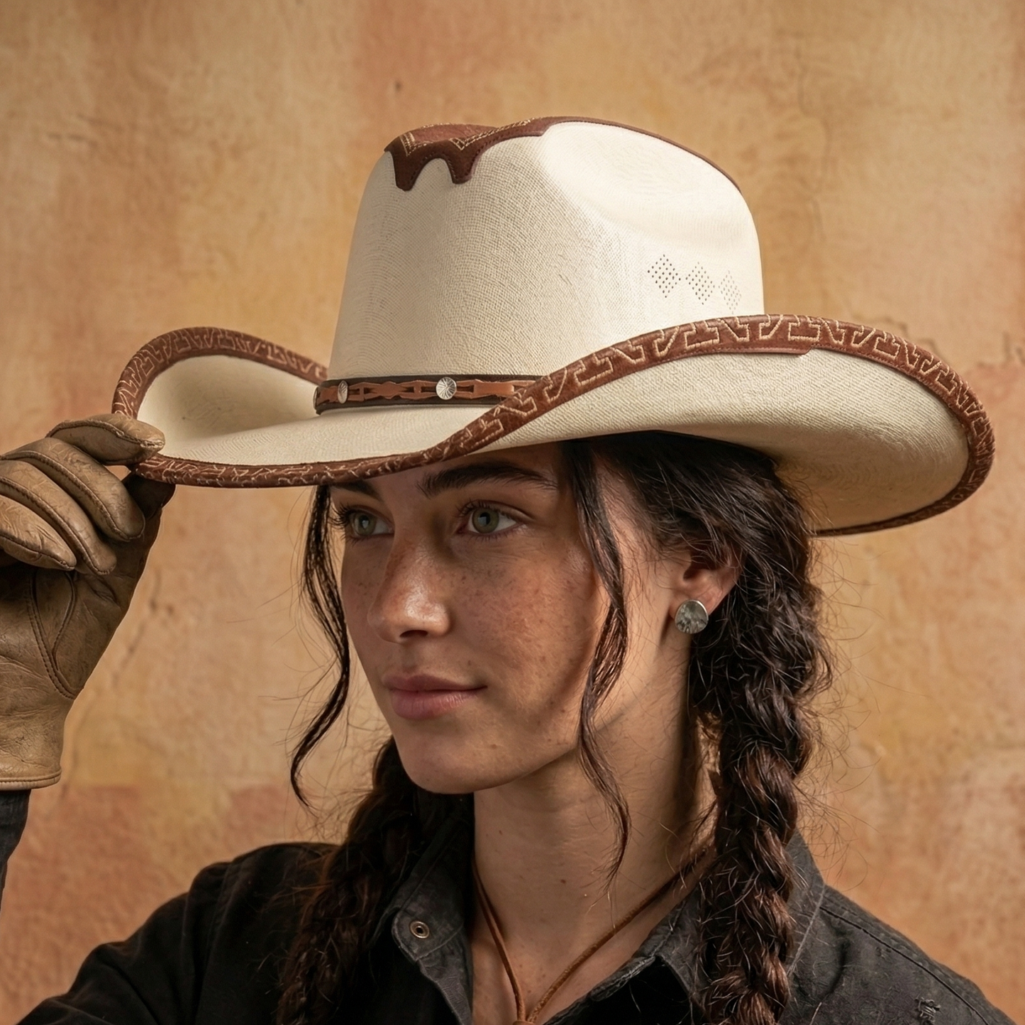 Rodeo Cowboy Hat | Brown Canvas