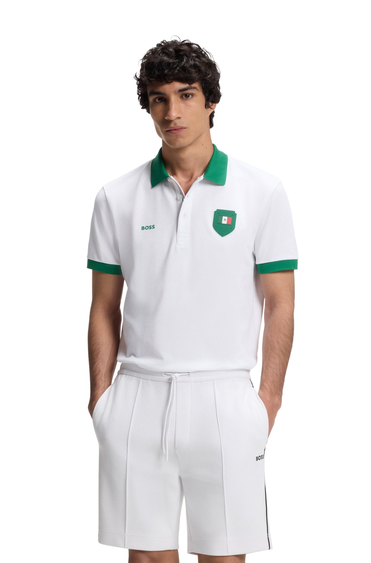 Boss Green Mexico Polo - White