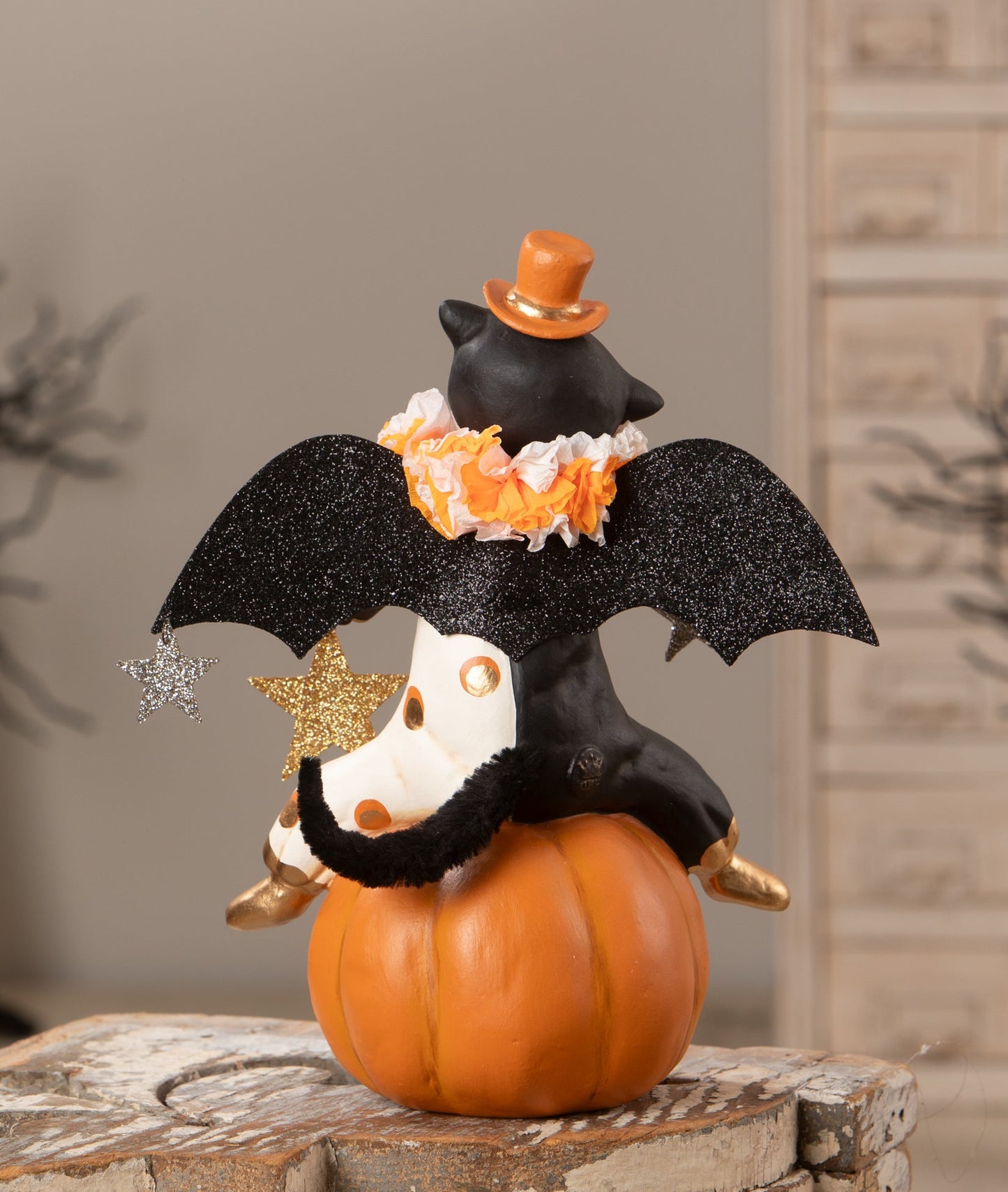 Clowning Cat on Jack | Halloween Decor | Bethany Lowe