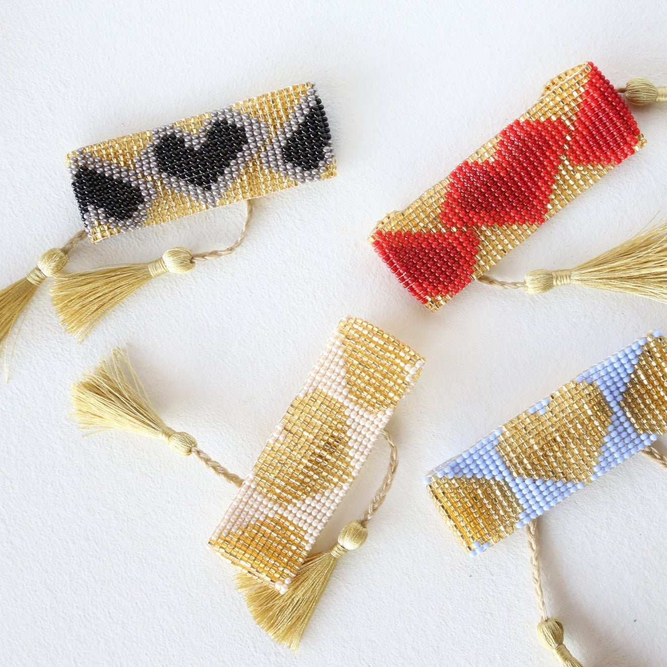 Pearl Heart Tassel Bracelet