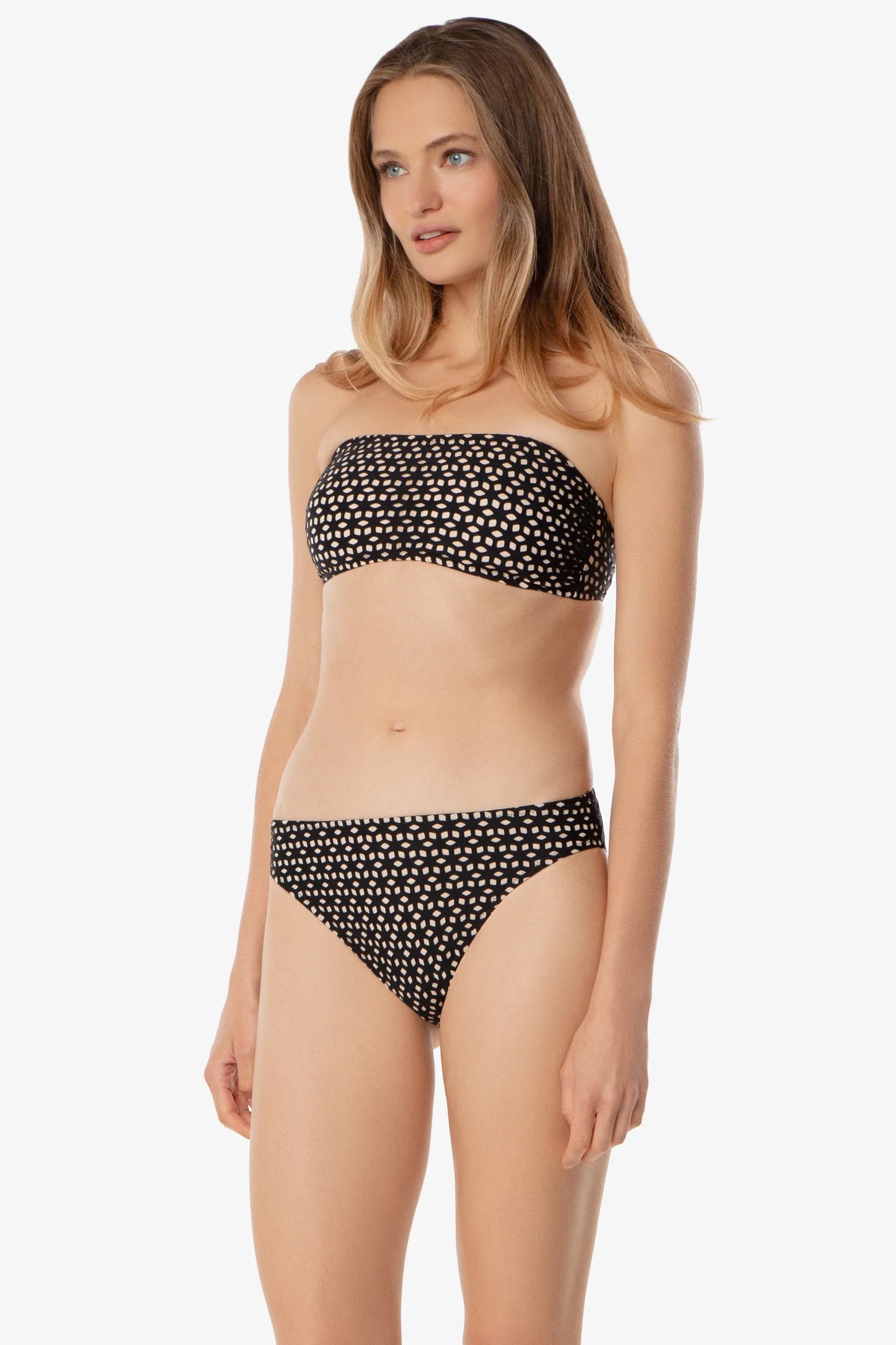 Hook Back Bandeau Top  |  Black Laser Cut