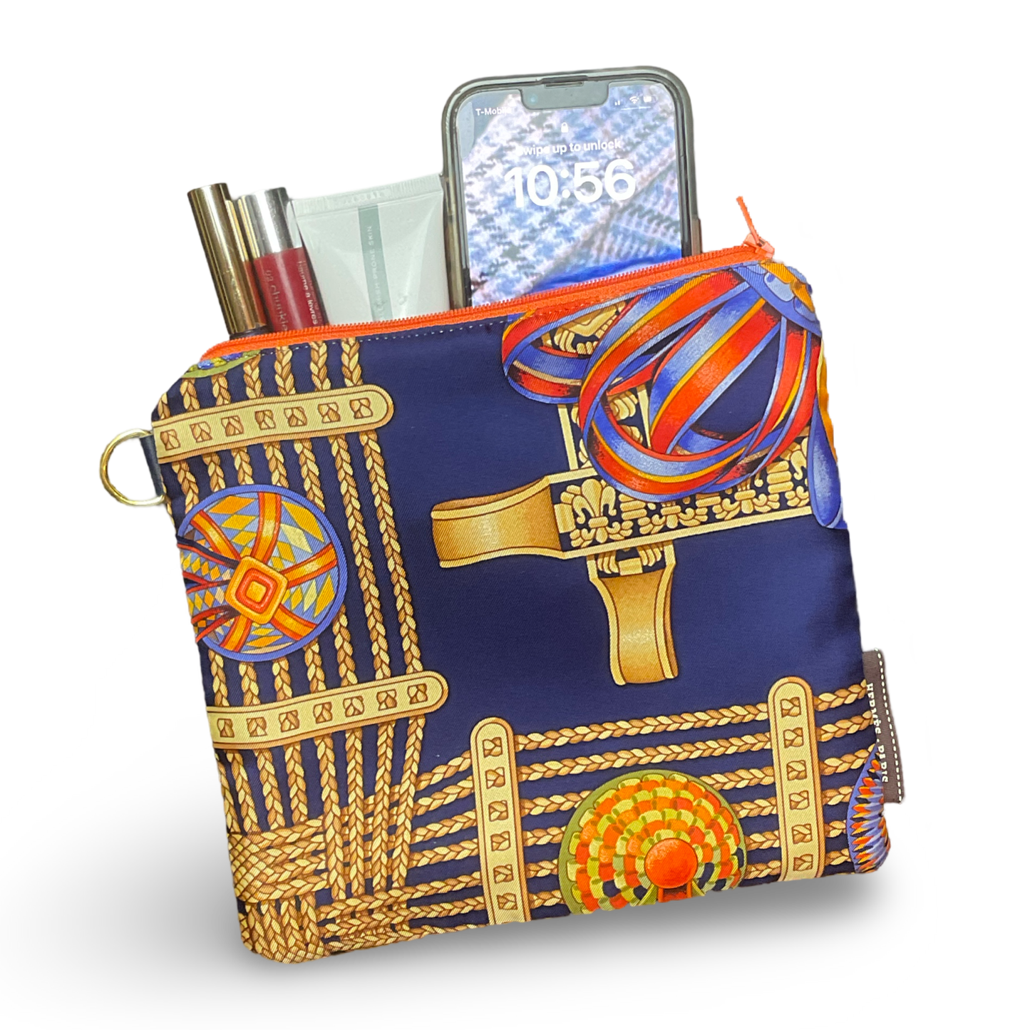 Rubans du Cheval Navy Blue Vintage Scarf All-Around Bag