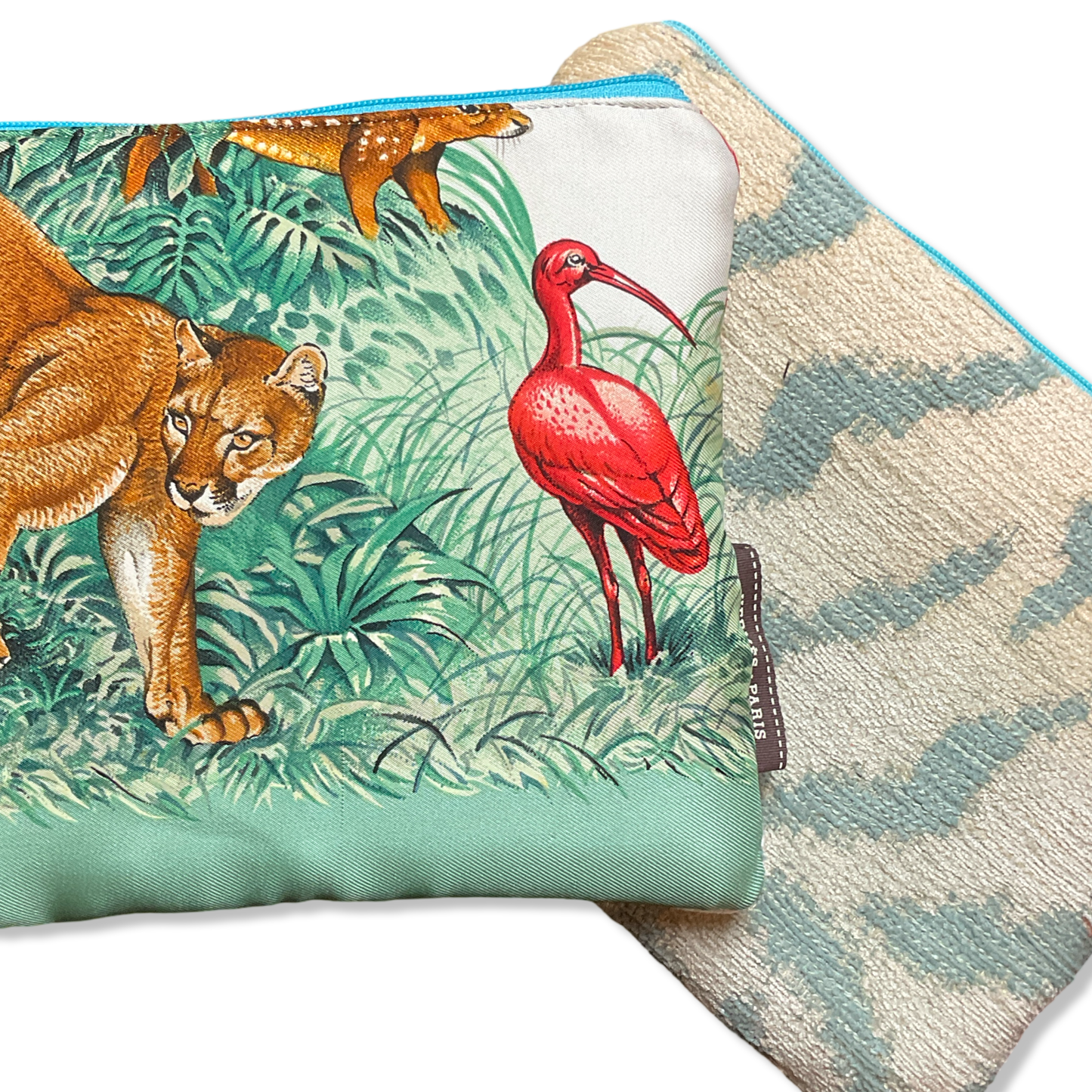 Equateur Vintage Silk Scarf Wristlet Bag