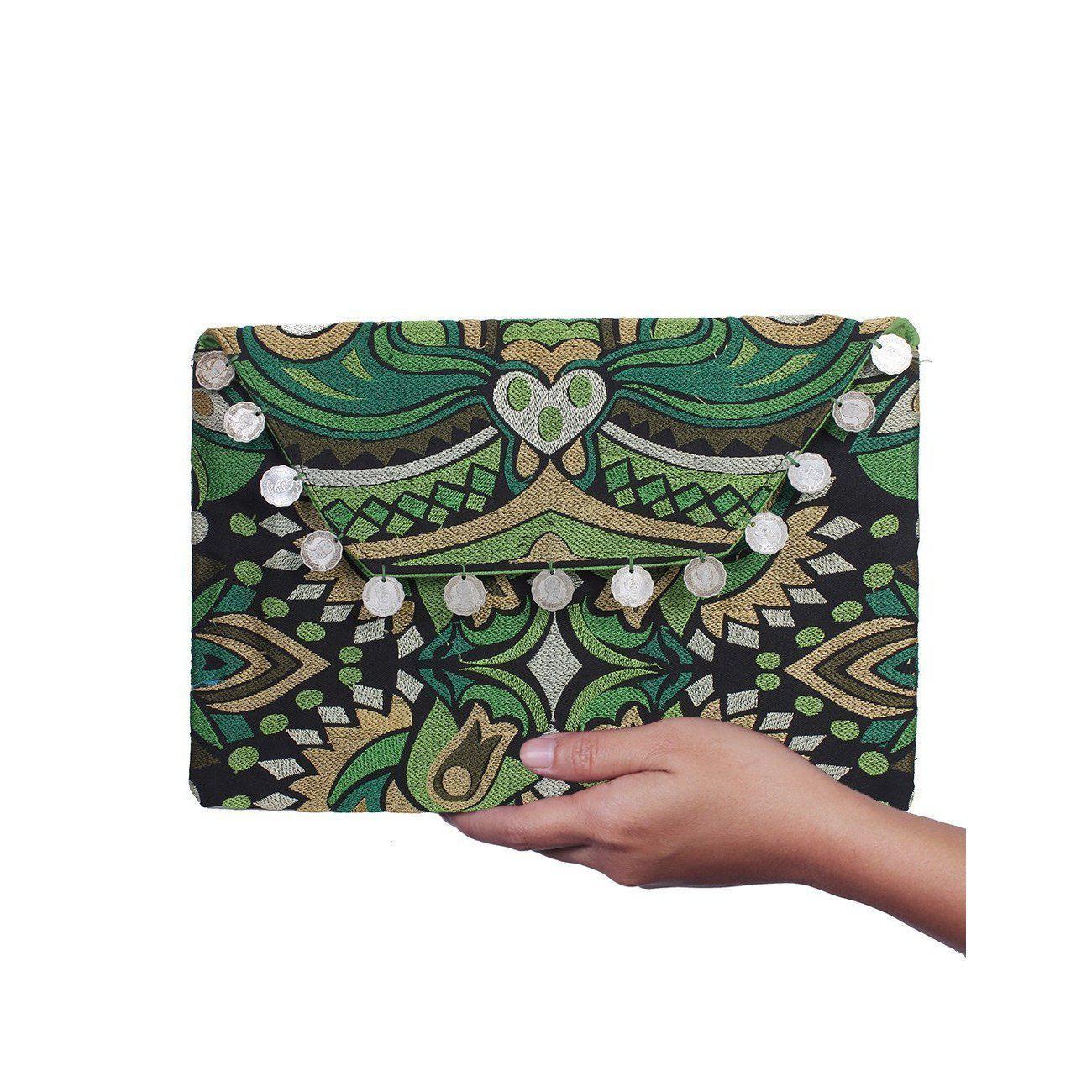 Hmong Embroidered Carnival Coin Clutch | iPad Bag - Thailand