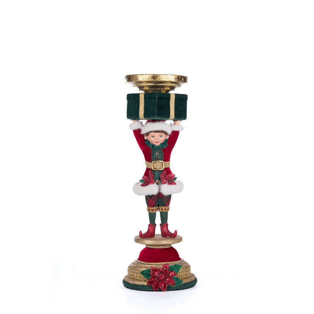 Holiday Magic Elf Candlestick by Katherine's Collection