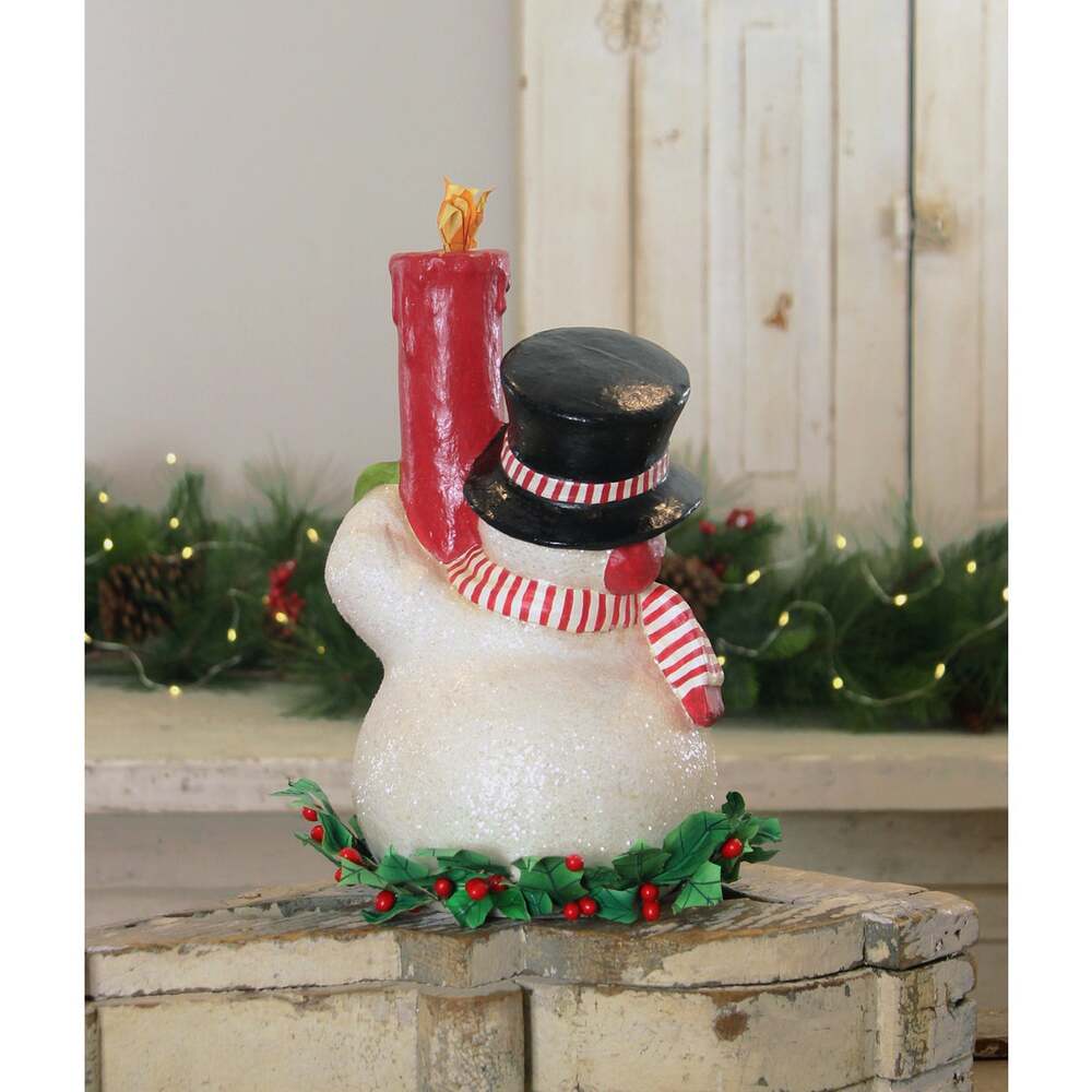 Holly Berry Snowman and Candle by Bethany Lowe Designs