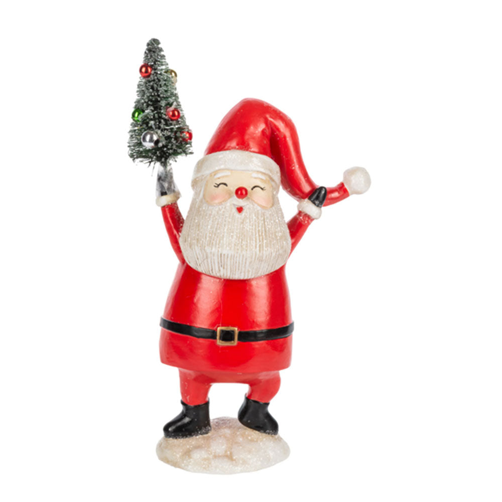 Holly Jolly Santa w/ Tree Figurine - Osadia Concept Store