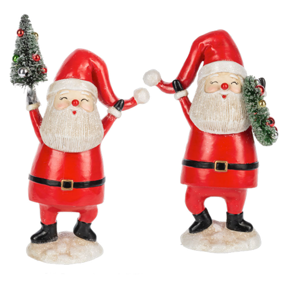 Holly Jolly Santa w/ Tree Figurine - Osadia Concept Store