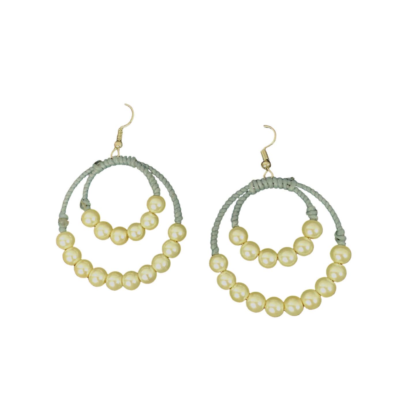 Gemstone Orbit Hoop Earrings - Thailand