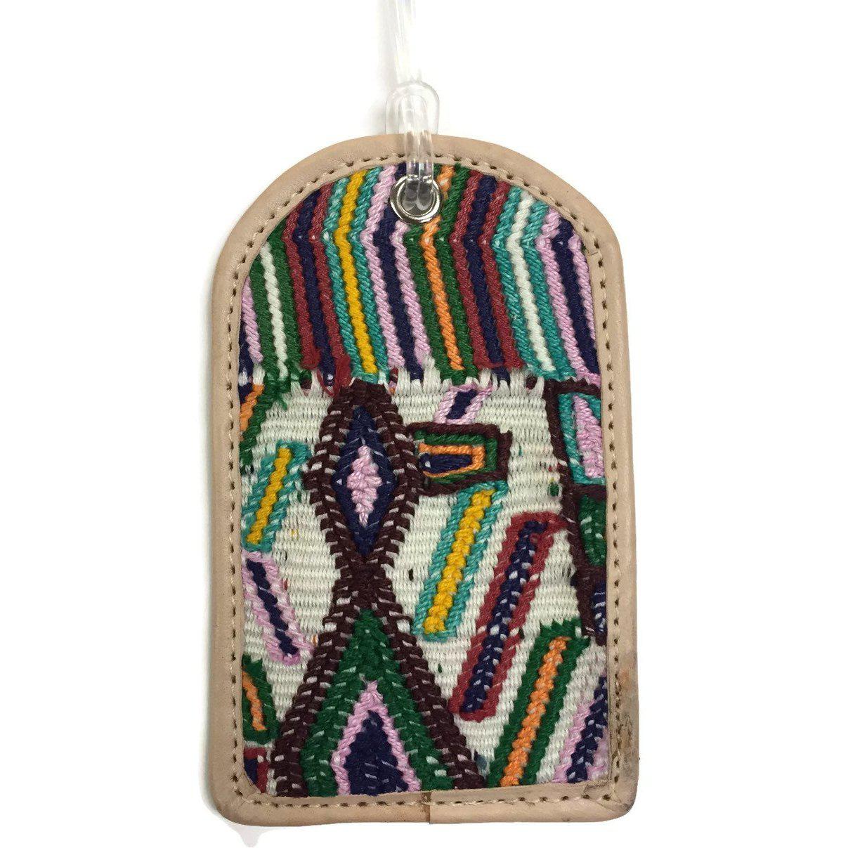 Huipil Up-cycled Textile Luggage Bag Tag - Guatemala