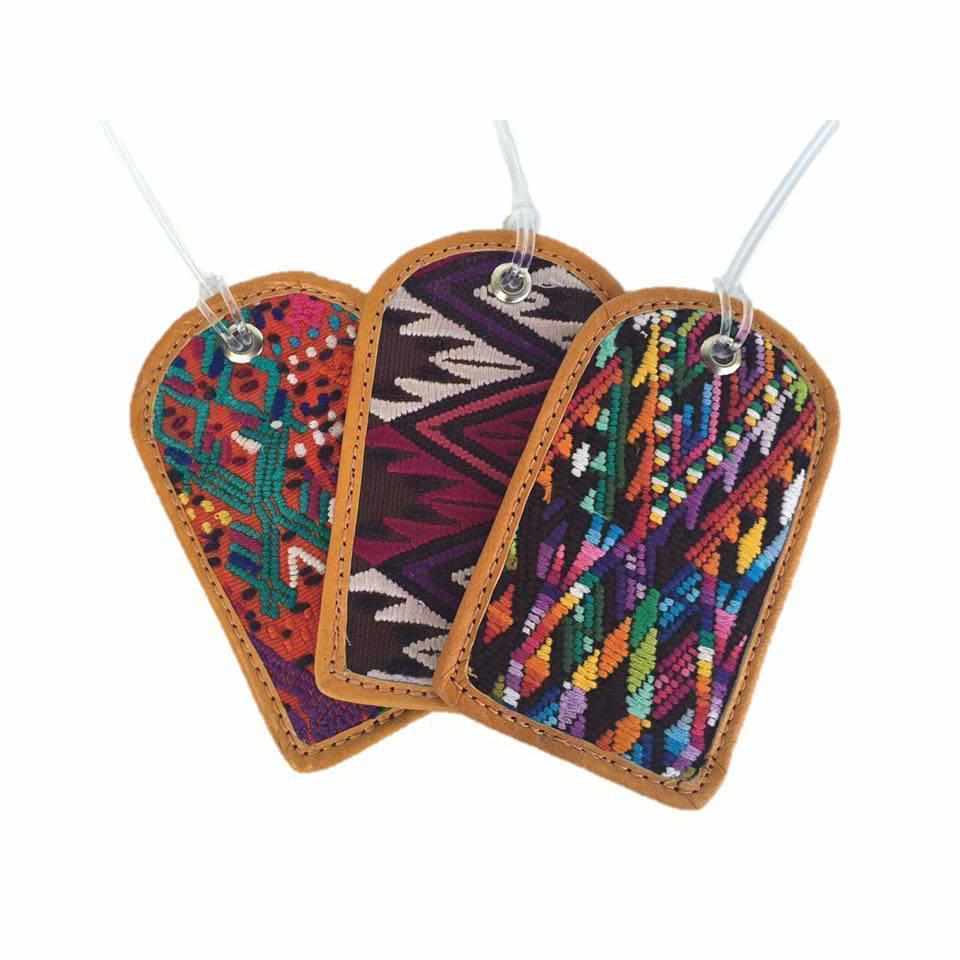 Huipil Up-cycled Textile Luggage Bag Tag - Guatemala