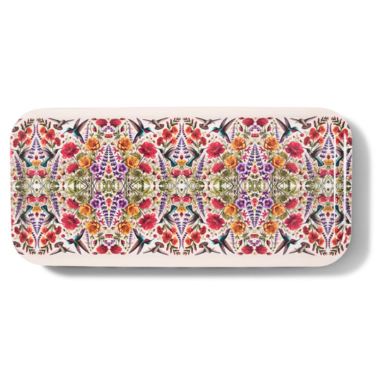 Hummingbirds Narrow Birchwood Small Decorative Tray