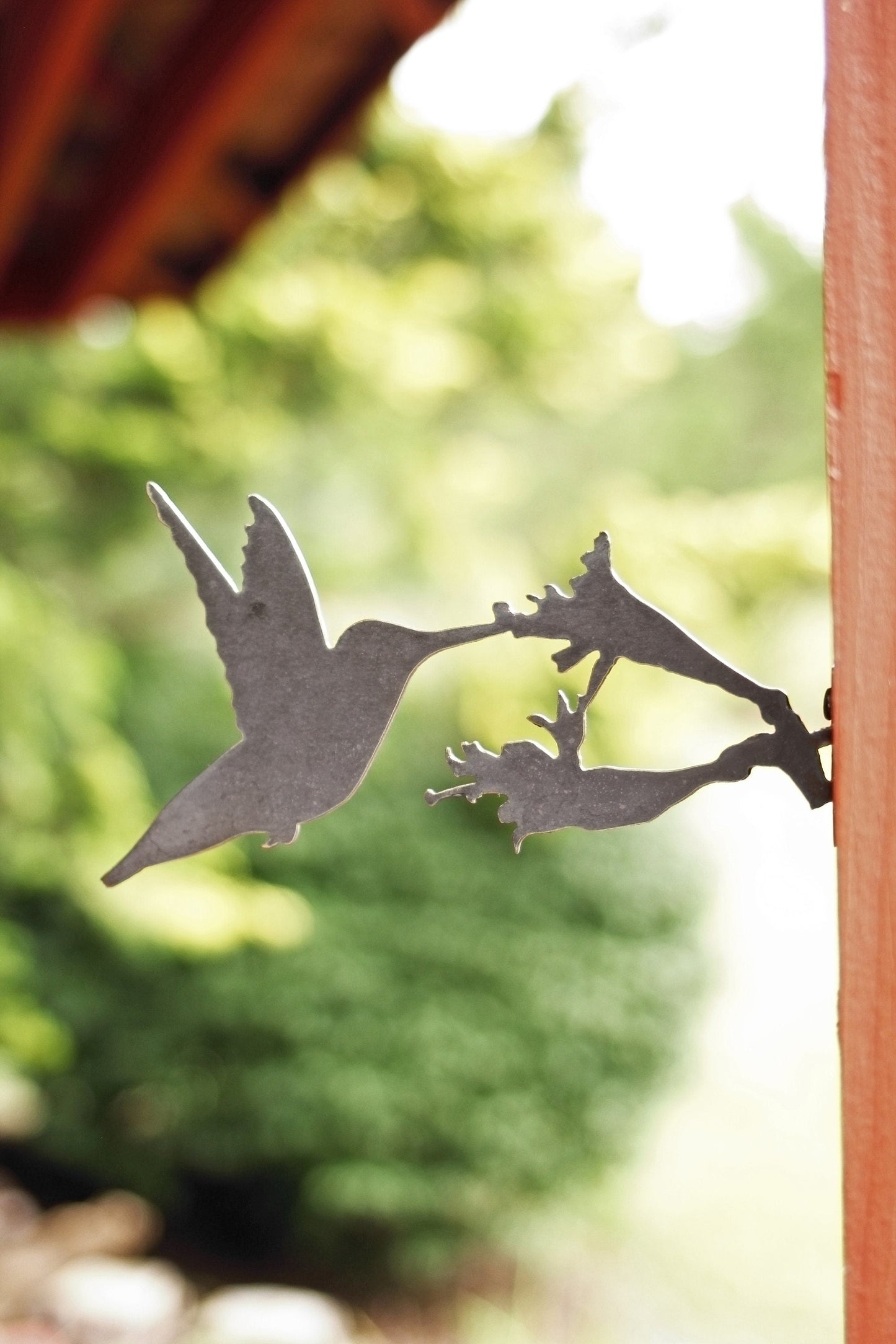 Metal Bird Statue - Hummingbird