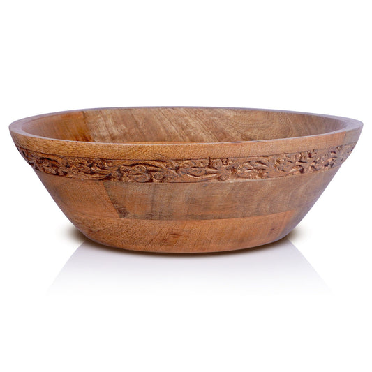 Jasmine Medium Burnt Wood Decorative Bowl - Large