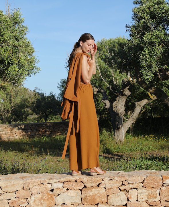 Raw Silk Easy Pant