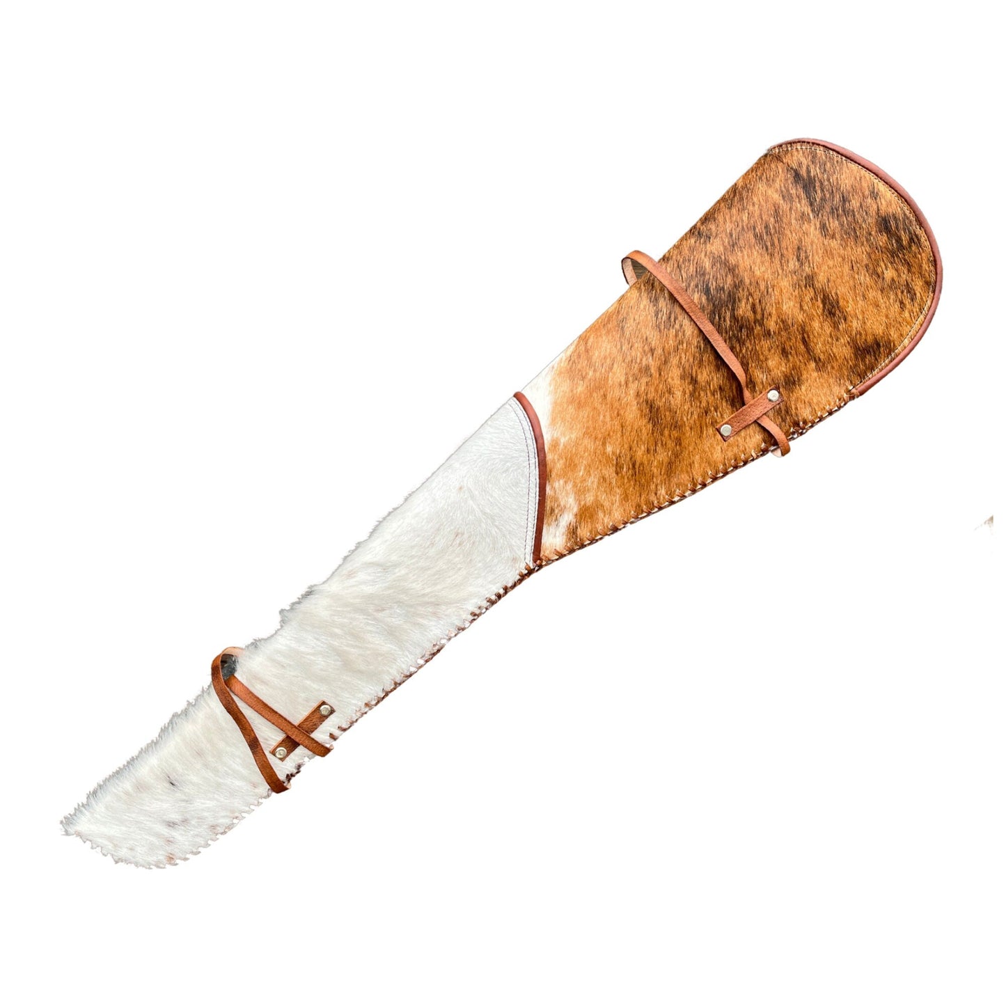Mexican Leather Rifle Scabbard / Shotgun Sleeve - Patches