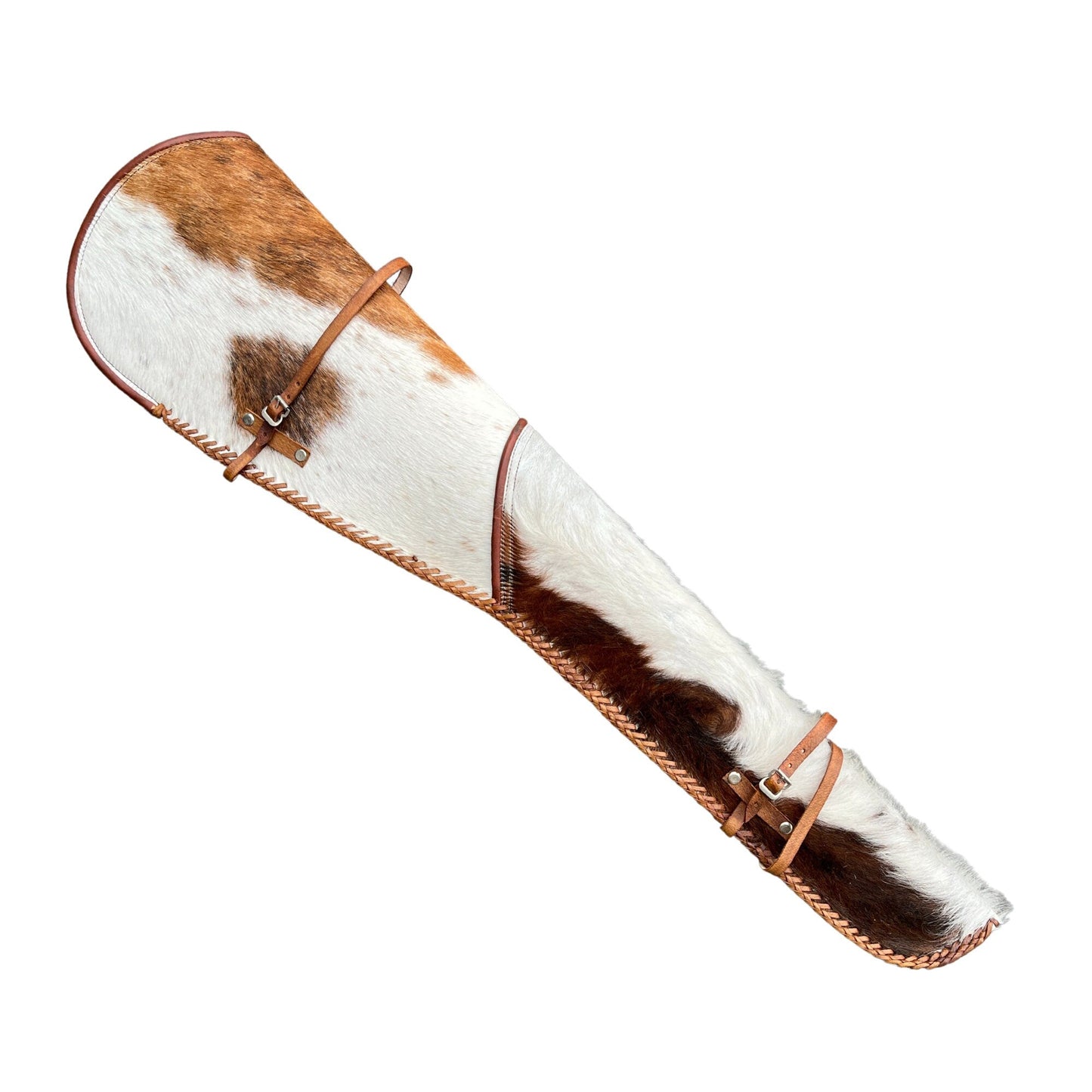 Mexican Leather Rifle Scabbard / Shotgun Sleeve - Patches