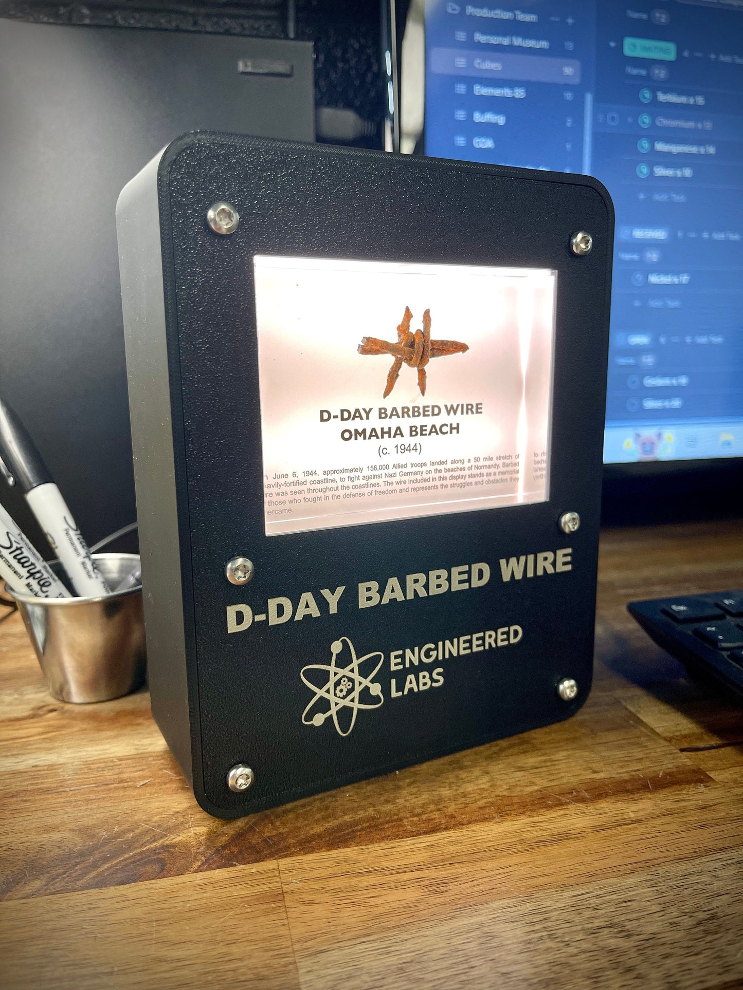 D-Day Barbed Wire Artifact Display