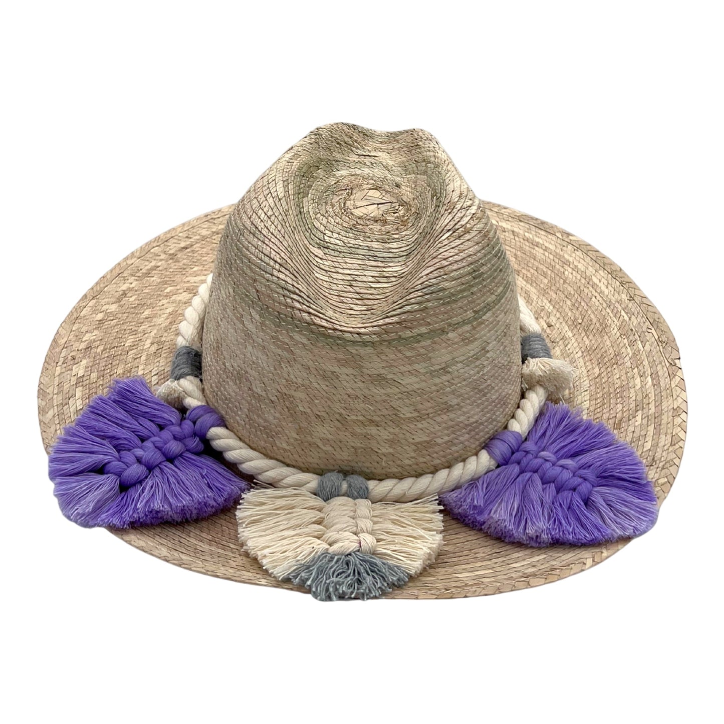 Indiana Palm Hat - Leaves Macrame Band