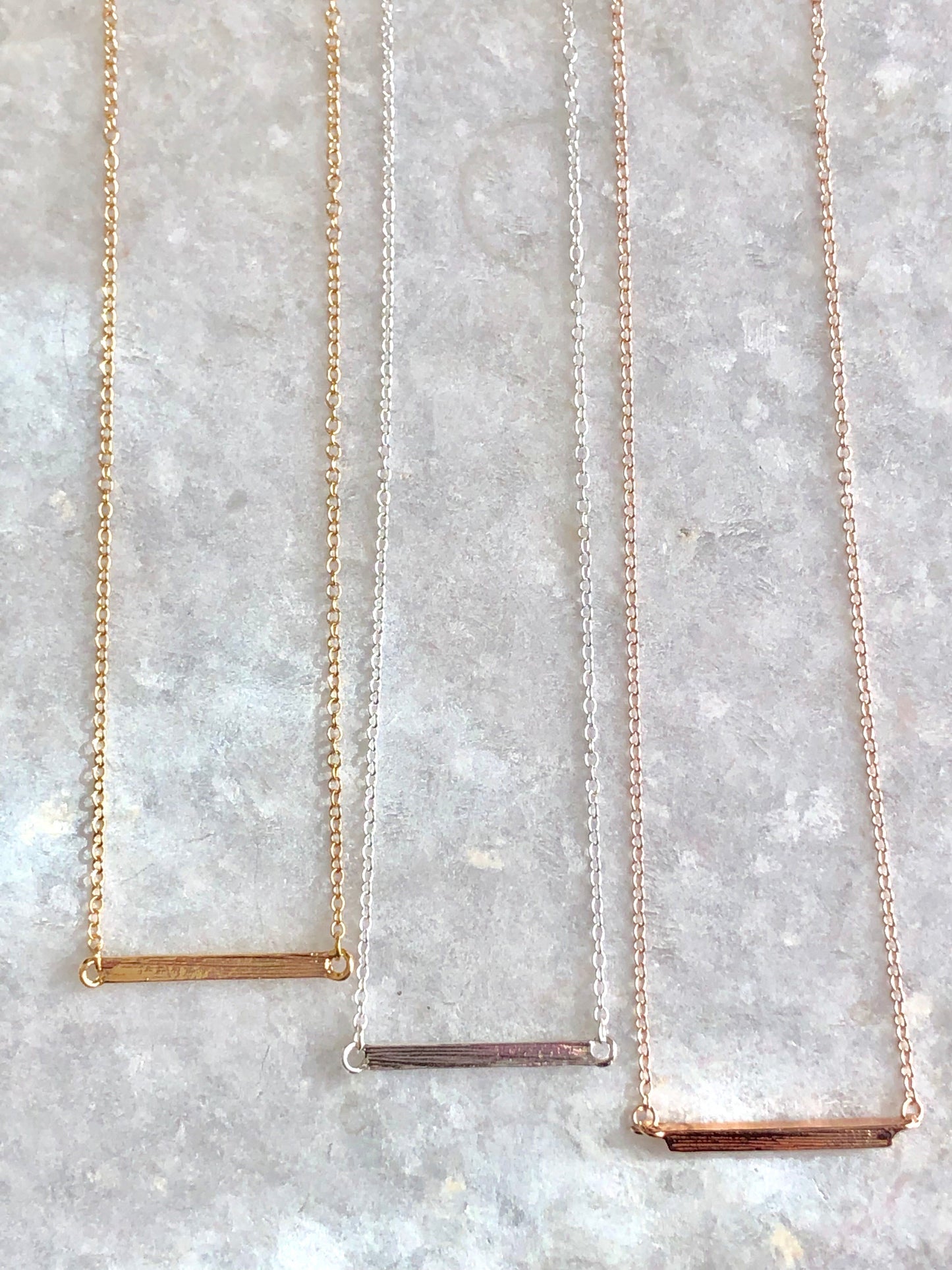 Latitude Bar Pendant Necklace