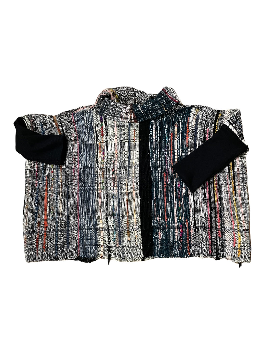 Studio-Woven & Bamboo Rib Cowl Sweater