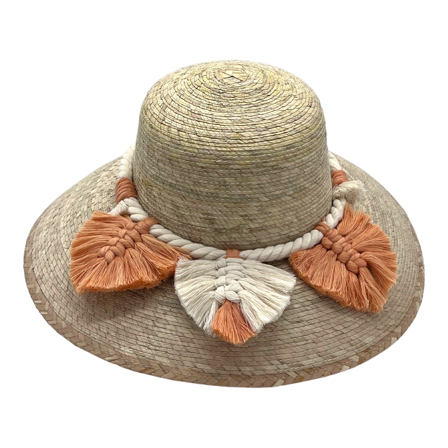 Garden Palm Hat - Leaves Macrame Band