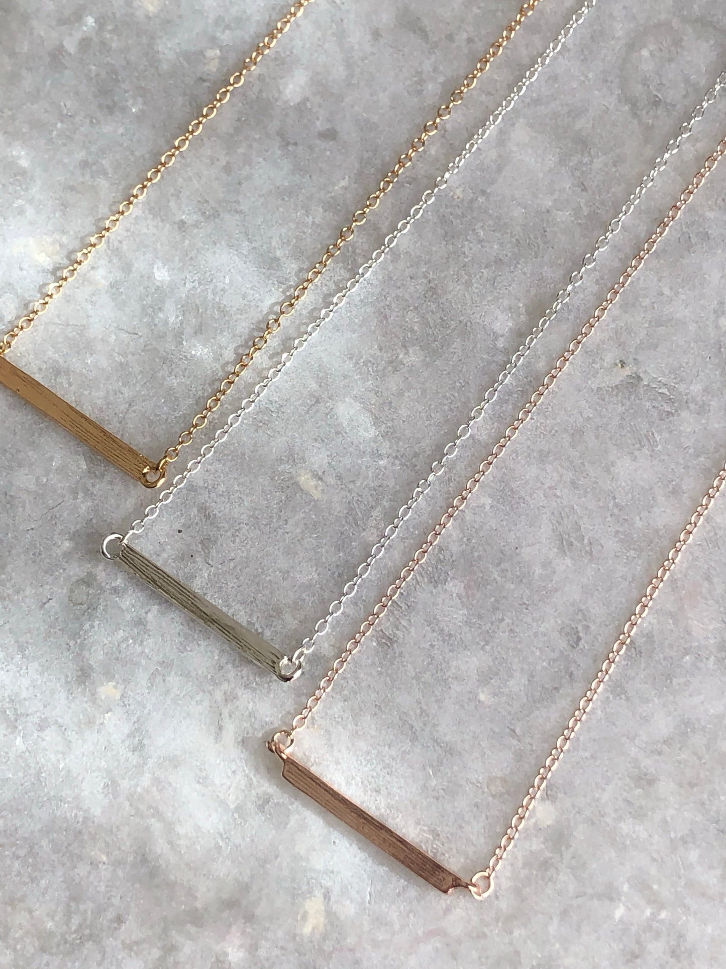 Latitude Bar Pendant Necklace