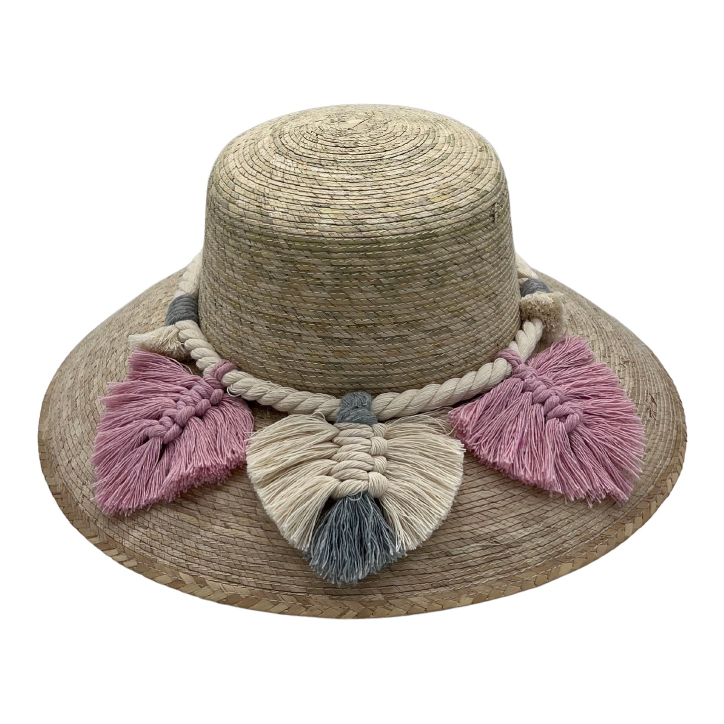 Garden Palm Hat - Leaves Macrame Band