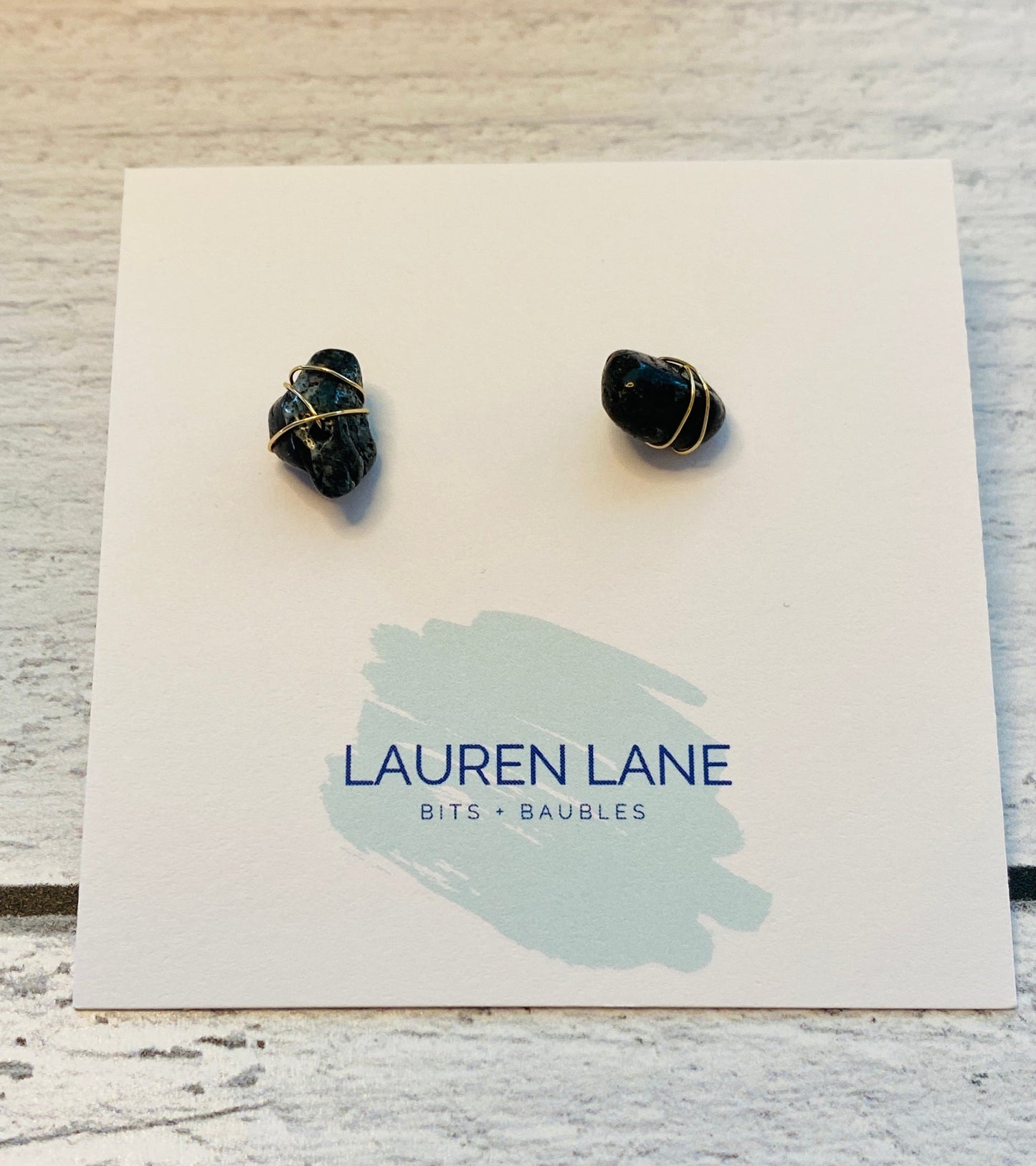 Kara Wire Wrapped Natural Stone Stud Earrings - Osadia Concept Store