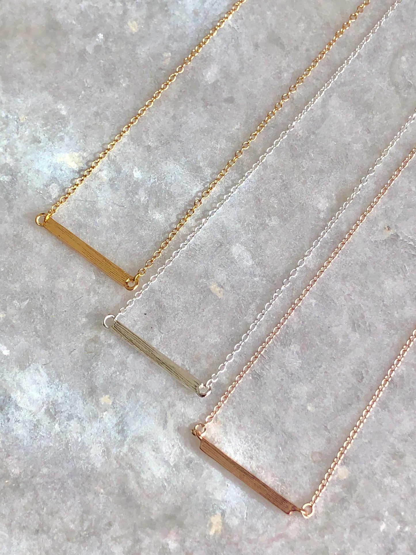 Latitude Bar Pendant Necklace