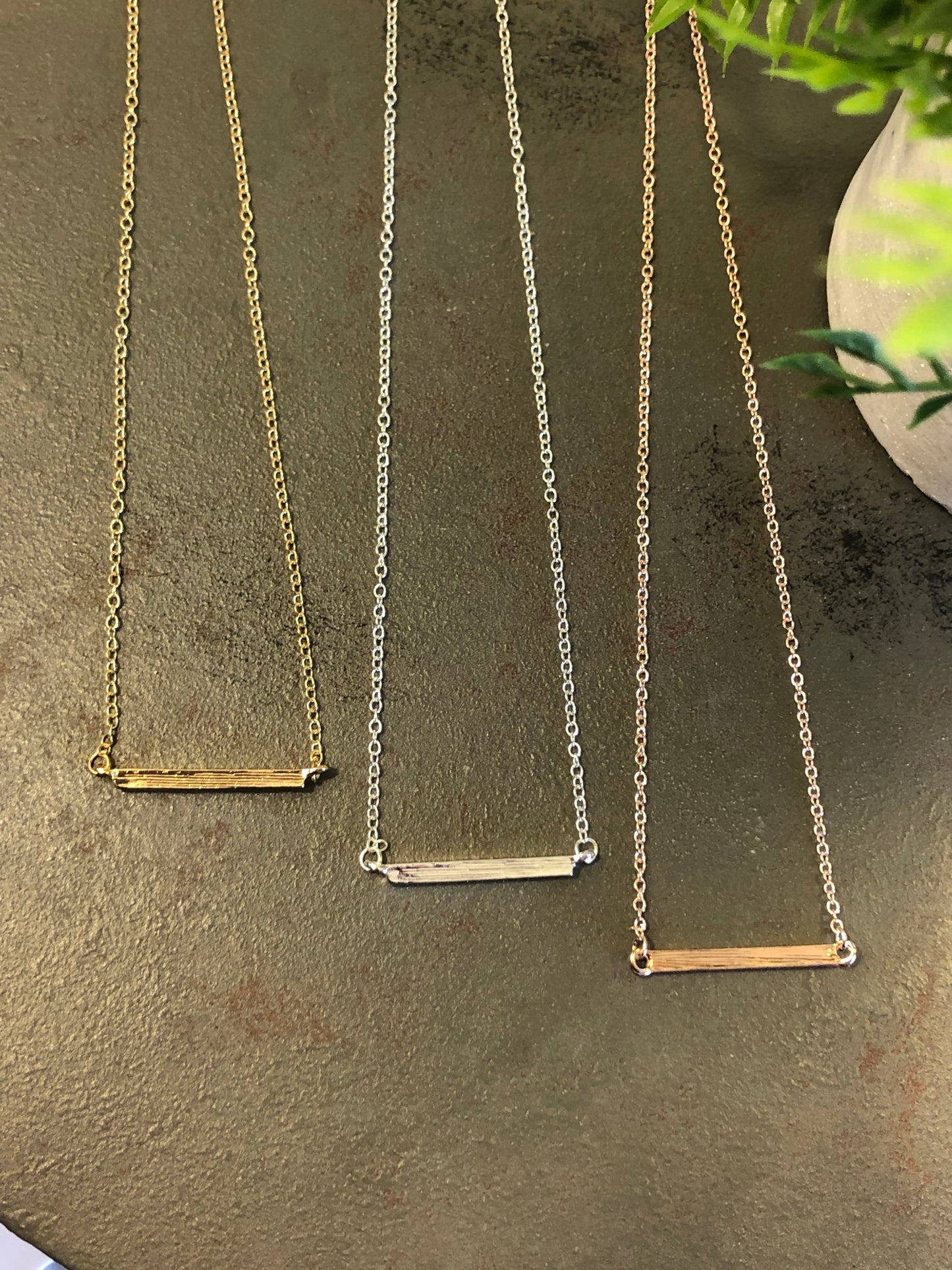 Latitude Bar Pendant Necklace