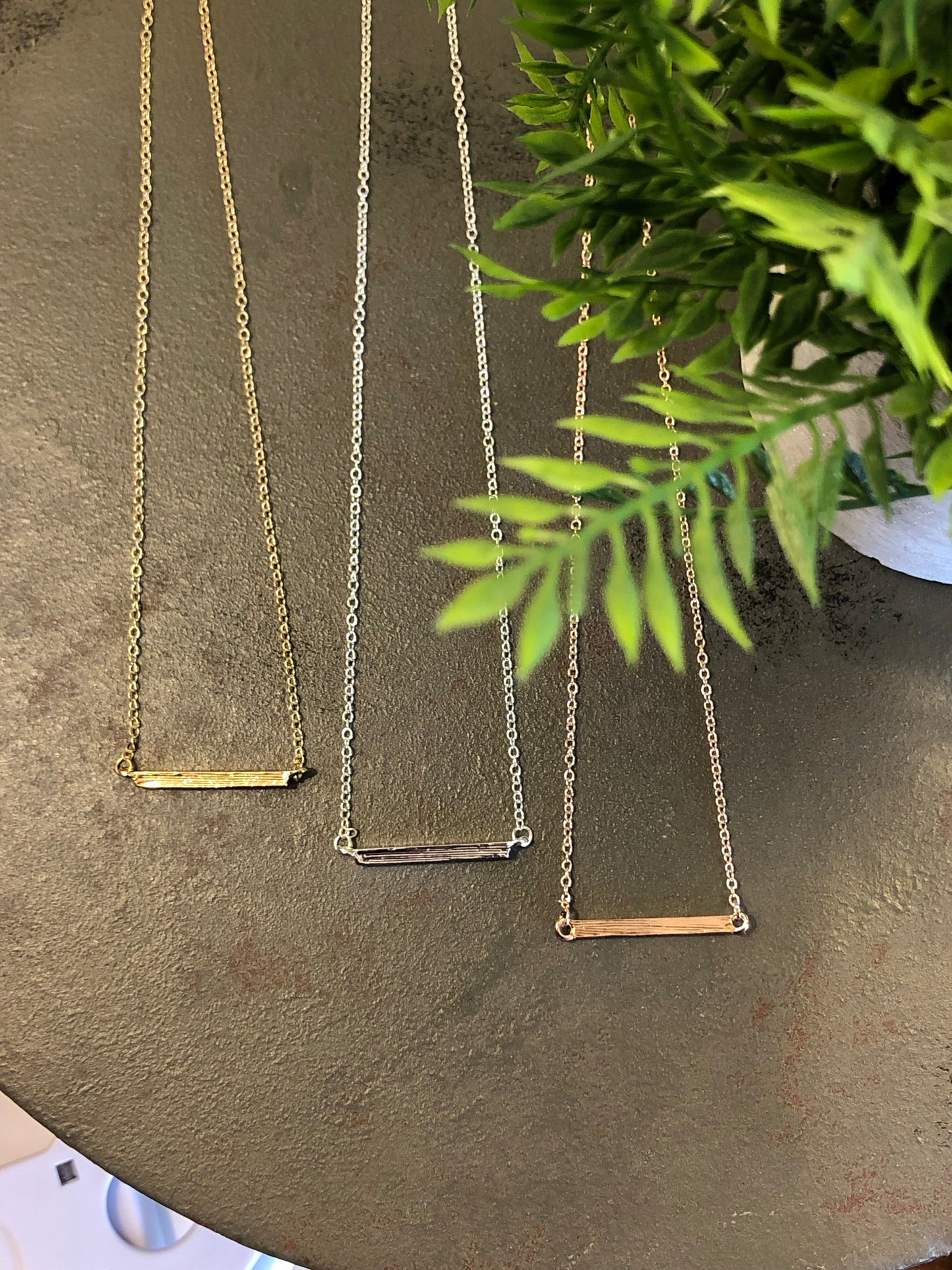 Latitude Bar Pendant Necklace
