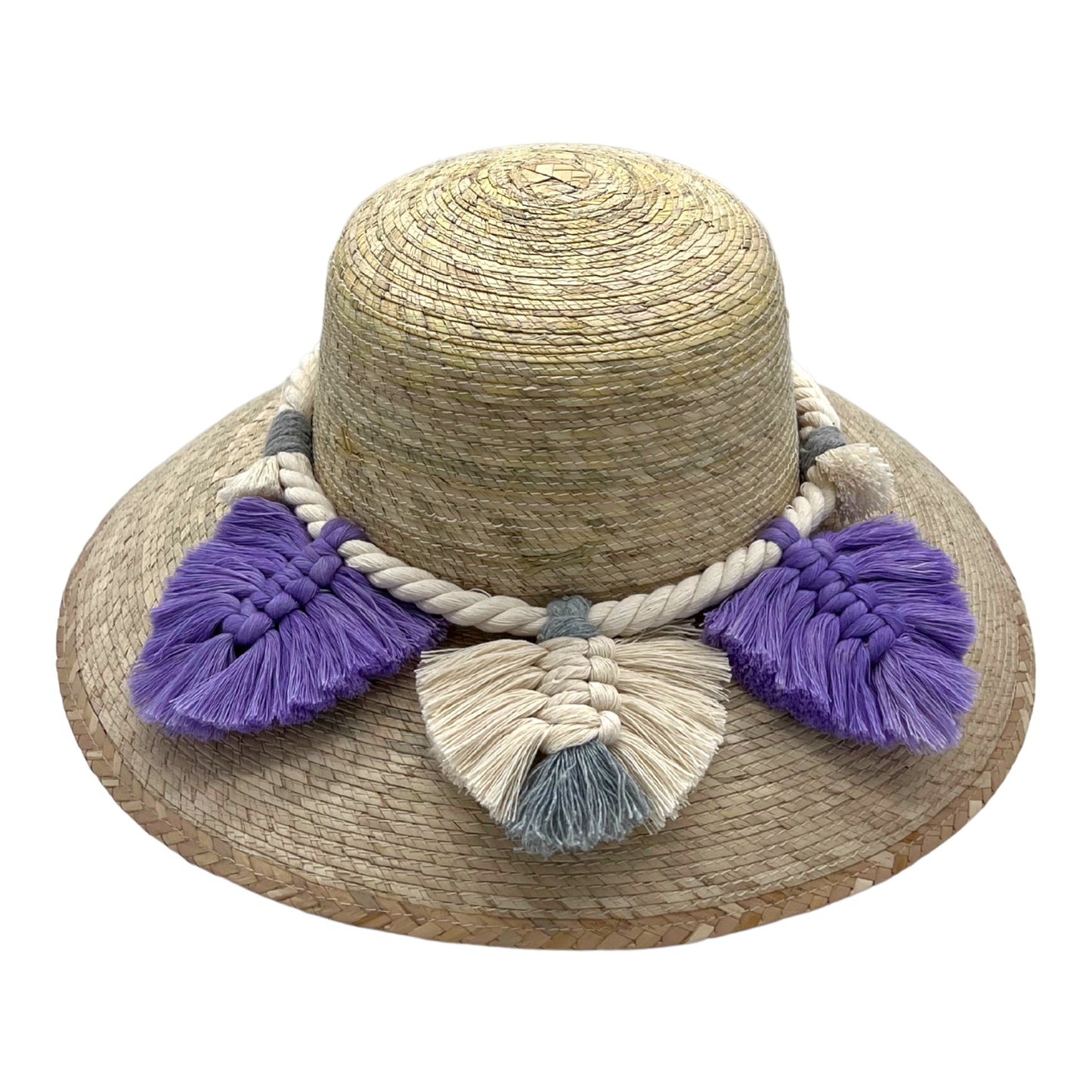 Garden Palm Hat - Leaves Macrame Band
