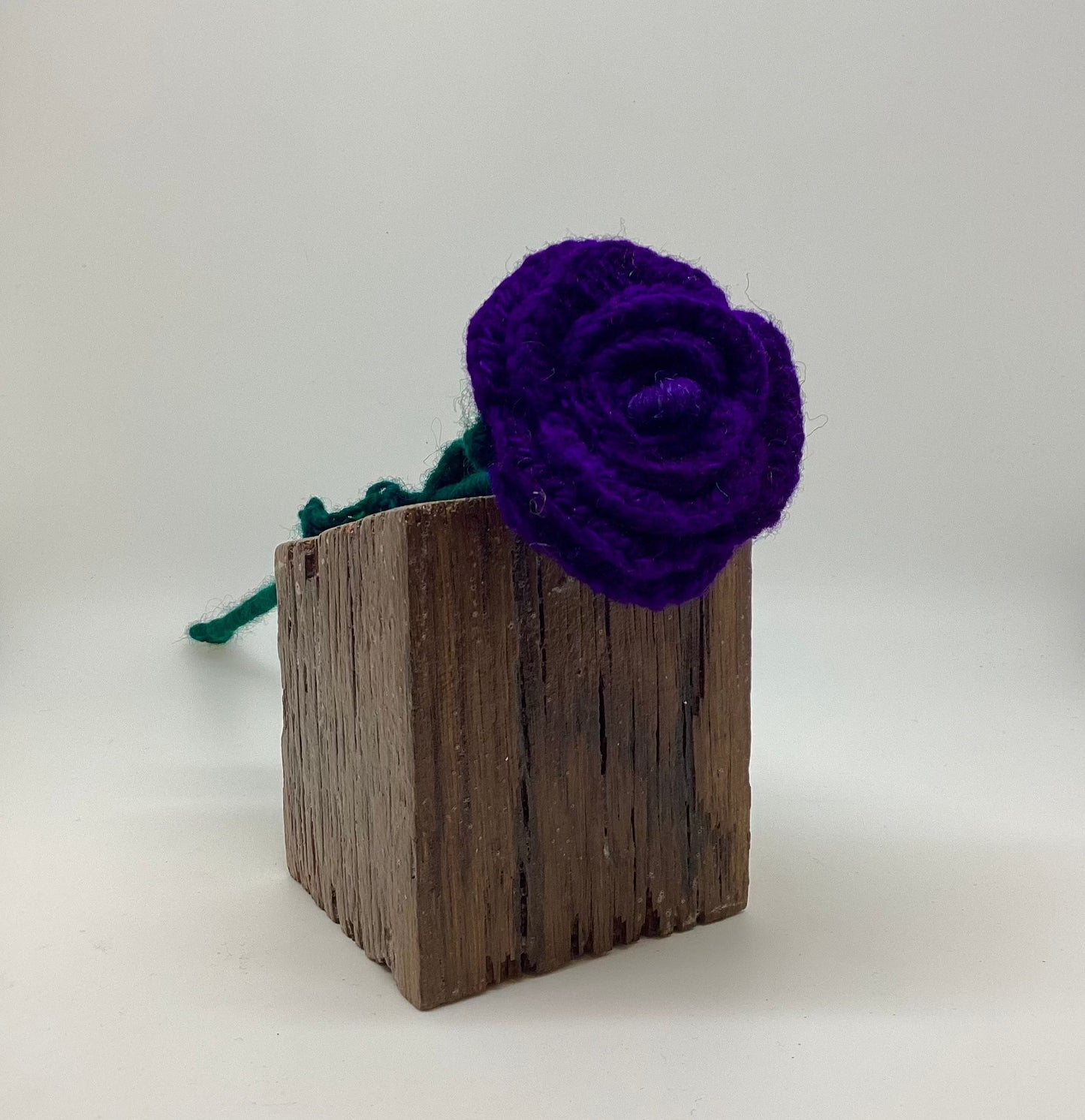 Handmade Fair Trade Wool Rose – Eco-Friendly, Crocheted, Unique Floral Decoration