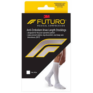 Futuro™ Anti-Embolism Stockings – Knee High, Large (Beige/Khaki)