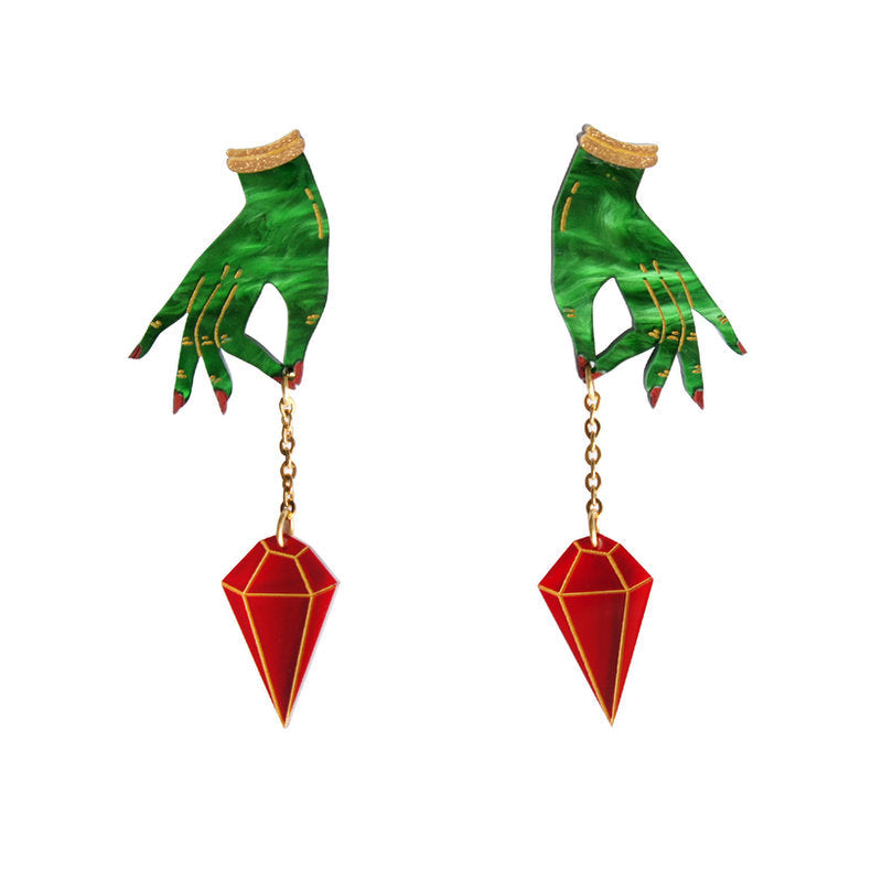 Witch Pendulum Halloween Earrings by Laliblue