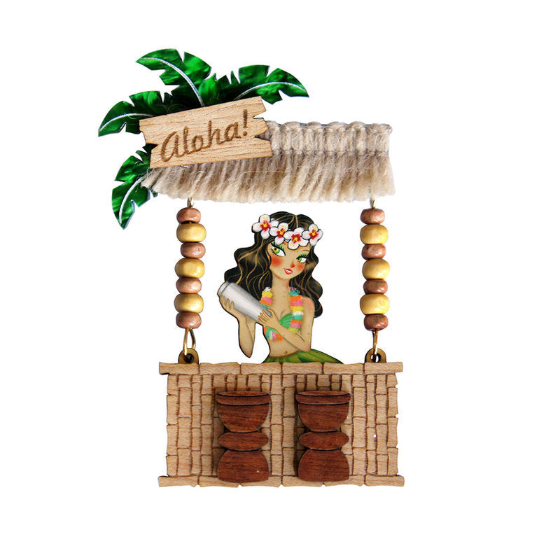 Tiki Bar Brooch by Laliblue
