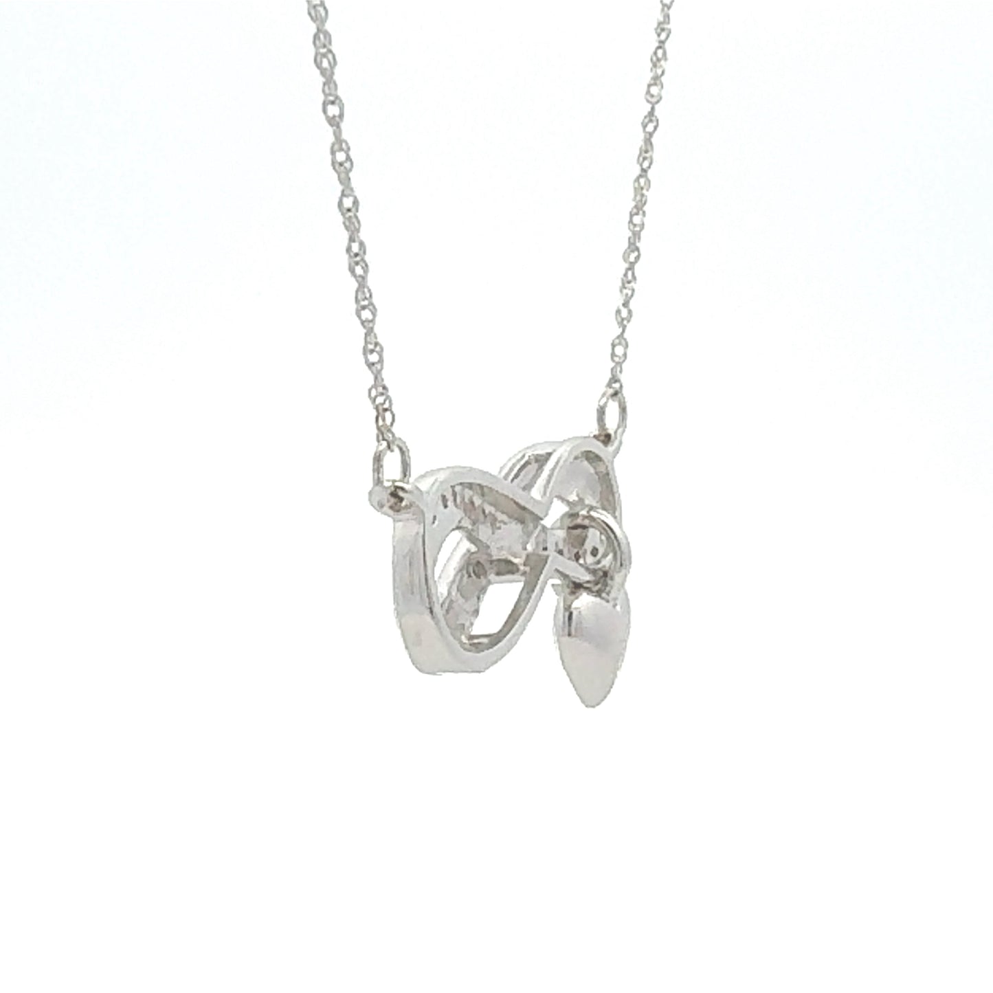 .04ct Diamond Cross Religious Pendant Sterling Silver
