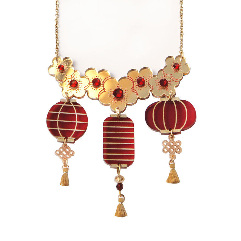 Lantern Party Necklace by Laliblue