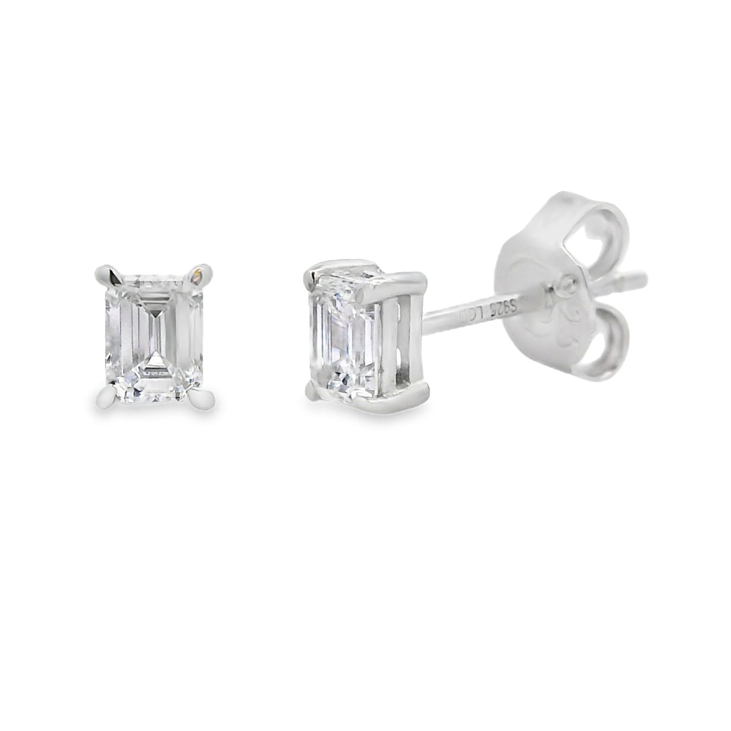 .50ct Lab Grown Diamond Stud Earrings Sterling Silver