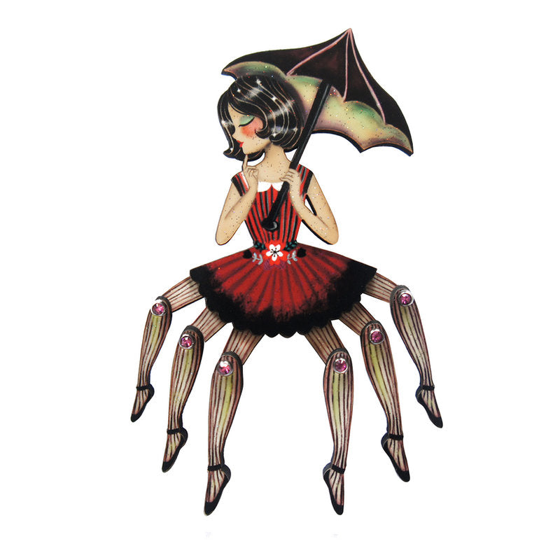 Spider Woman Halloween Brooch by Laliblue