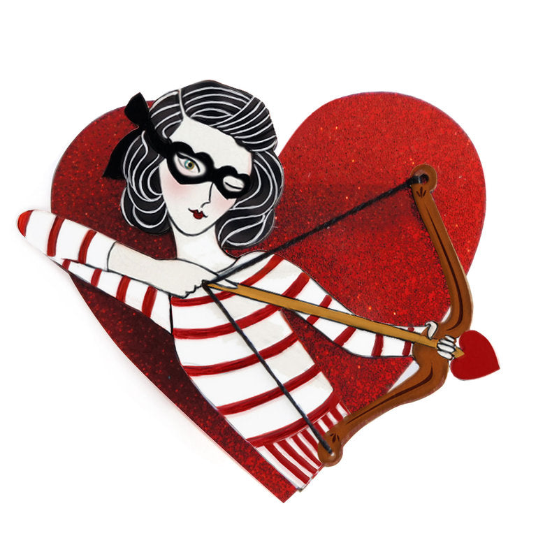 Cupid Girl Brooch by Laliblue