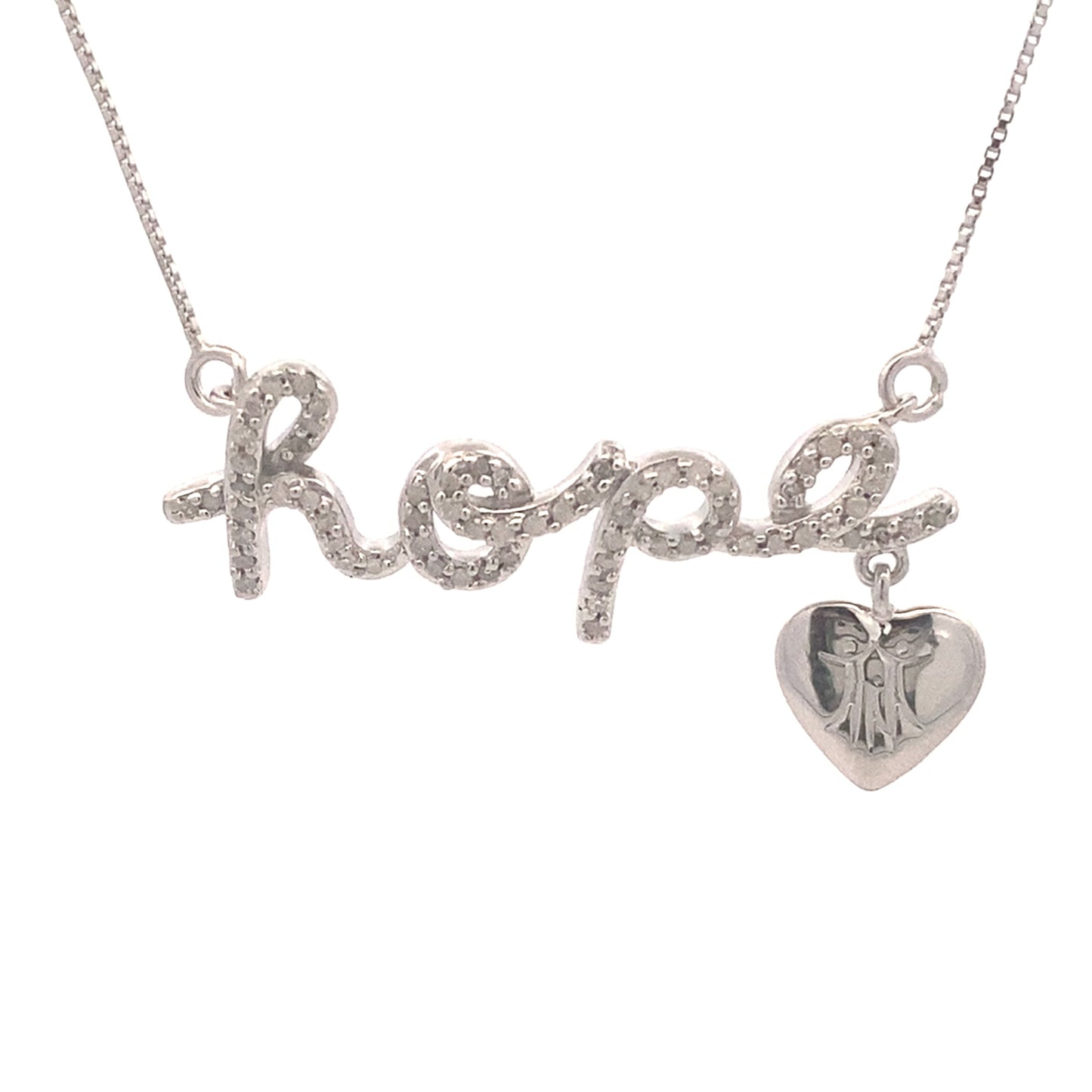 .30ct Diamond Heart Love Pendant Sterling Silver